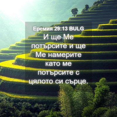 Picture 04 - Еремия 29:13 BULG - И ще Ме потърсите и ще Ме - Bible Verse Picture