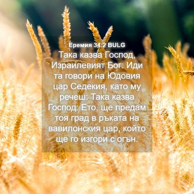 Picture 04 - Еремия 34:2 BULG - Така казва Господ, - Bible Verse Picture
