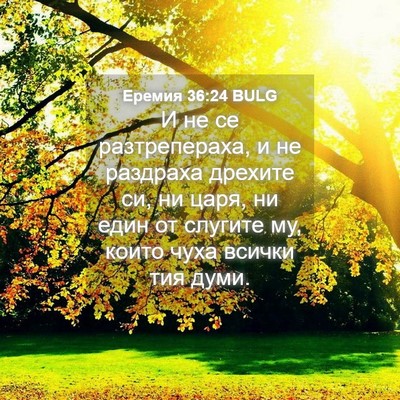 Picture 04 - Еремия 36:24 BULG - И не се разтрепераха, и не - Bible Verse Picture