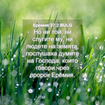 Picture 04 - Еремия 37:2 BULG - Но ни той, ни слугите му, ни - Bible Verse Picture