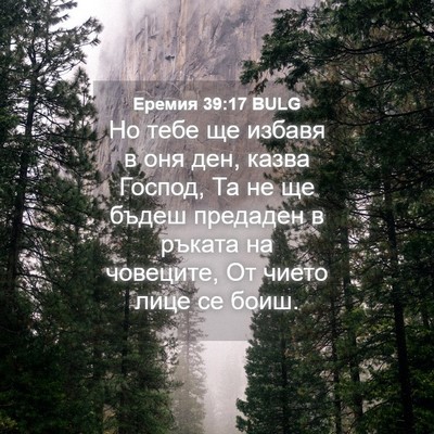 Picture 04 - Еремия 39:17 BULG - Но тебе ще избавя в оня ден, - Bible Verse Picture
