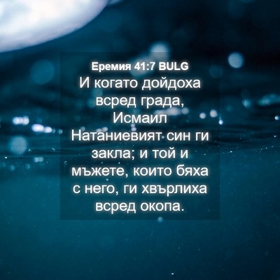 Picture 04 - Еремия 41:7 BULG - И когато дойдоха всред - Bible Verse Picture
