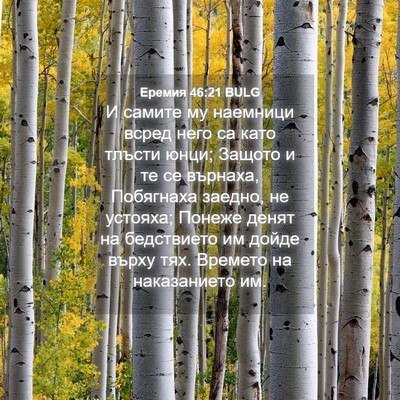 Picture 04 - Еремия 46:21 BULG - И самите му наемници всред - Bible Verse Picture