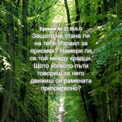 Picture 04 - Еремия 48:27 BULG - Защото не стана ли на тебе - Bible Verse Picture
