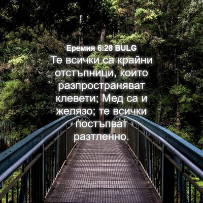 Picture 04 - Еремия 6:28 BULG - Те всички са крайни - Bible Verse Picture