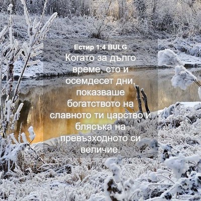 Picture 04 - Естир 1:4 BULG - Когато за дълго време, сто - Bible Verse Picture