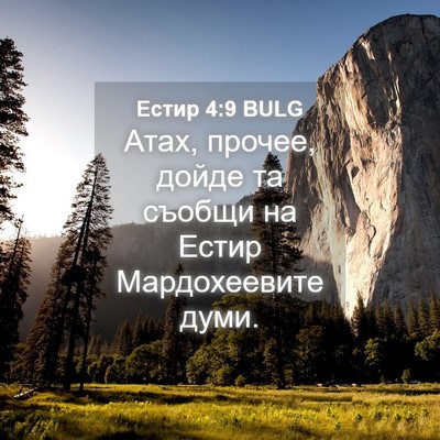 Picture 04 - Естир 4:9 BULG - Атах, прочее, дойде та - Bible Verse Picture