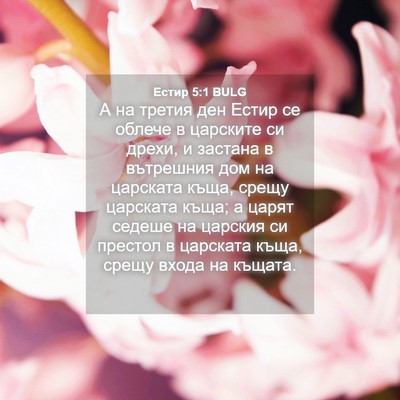 Picture 04 - Естир 5:1 BULG - А на третия ден Естир се - Bible Verse Picture