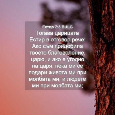Picture 04 - Естир 7:3 BULG - Тогава царицата Естир в - Bible Verse Picture
