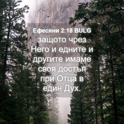 Picture 04 - Ефесяни 2:18 BULG - защото чрез Него и едните и - Bible Verse Picture