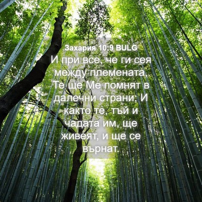 Picture 04 - Захария 10:9 BULG - И при все, че ги сея между - Bible Verse Picture