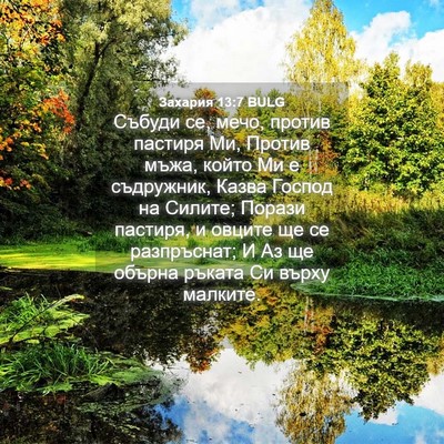 Picture 04 - Захария 13:7 BULG - Събуди се, мечо, против - Bible Verse Picture