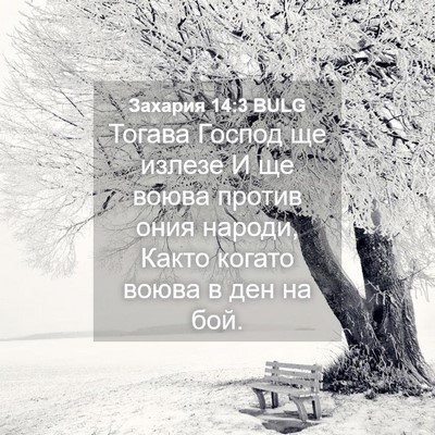 Picture 04 - Захария 14:3 BULG - Тогава Господ ще излезе И - Bible Verse Picture