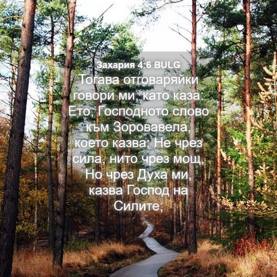Picture 04 - Захария 4:6 BULG - Тогава отговаряйки говори - Bible Verse Picture