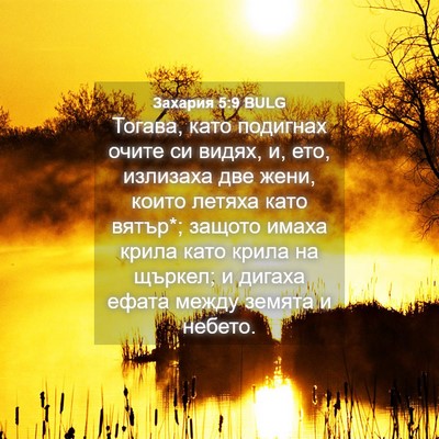 Picture 04 - Захария 5:9 BULG - Тогава, като подигнах - Bible Verse Picture