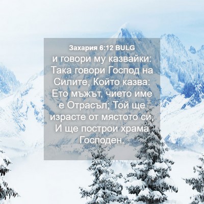Picture 04 - Захария 6:12 BULG - и говори му казвайки: Така - Bible Verse Picture