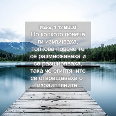 Picture 04 - Изход 1:12 BULG - Но колкото повече ги - Bible Verse Picture