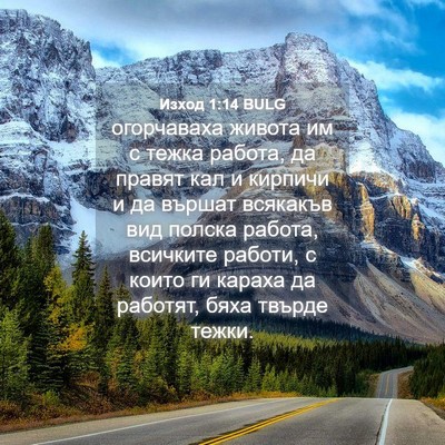 Picture 04 - Изход 1:14 BULG - огорчаваха живота им с - Bible Verse Picture