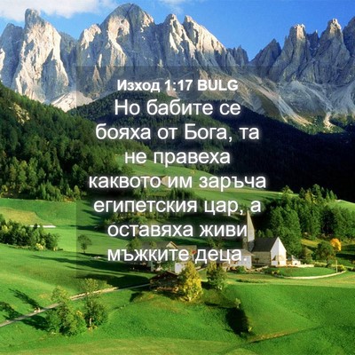 Picture 04 - Изход 1:17 BULG - Но бабите се бояха от Бога, - Bible Verse Picture