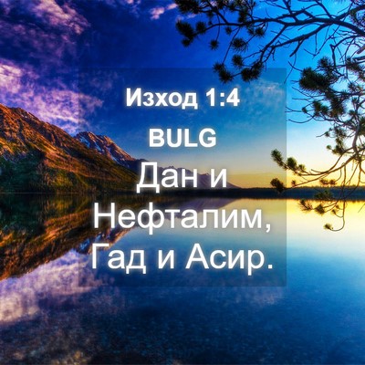 Picture 04 - Изход 1:4 BULG - Дан и Нефталим, Гад и - Bible Verse Picture