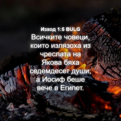 Picture 04 - Изход 1:5 BULG - Всичките човеци, които - Bible Verse Picture