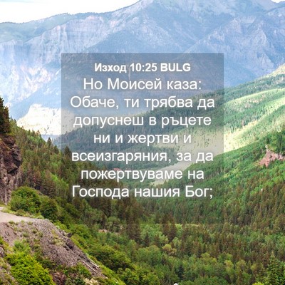 Picture 04 - Изход 10:25 BULG - Но Моисей каза: Обаче, ти - Bible Verse Picture