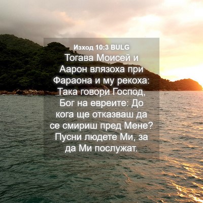 Picture 04 - Изход 10:3 BULG - Тогава Моисей и Аарон - Bible Verse Picture
