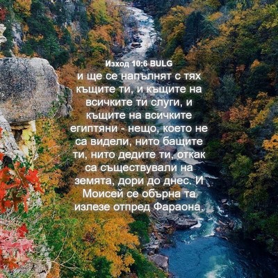 Picture 04 - Изход 10:6 BULG - и ще се напълнят с тях - Bible Verse Picture