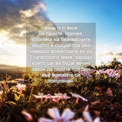 Picture 04 - Изход 12:17 BULG - Да пазите, прочее, празника - Bible Verse Picture