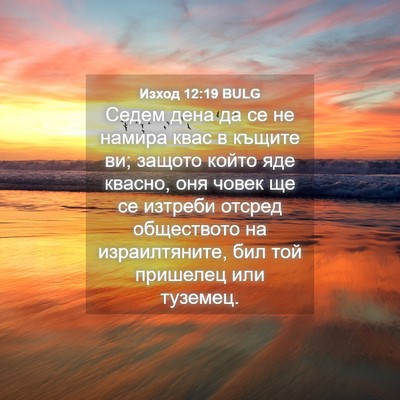 Picture 04 - Изход 12:19 BULG - Седем дена да се не намира - Bible Verse Picture