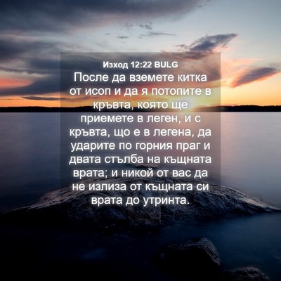 Picture 04 - Изход 12:22 BULG - После да вземете китка от - Bible Verse Picture
