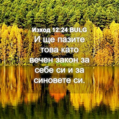 Picture 04 - Изход 12:24 BULG - И ще пазите това като вечен - Bible Verse Picture