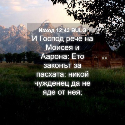 Picture 04 - Изход 12:43 BULG - И Господ рече на Моисея и - Bible Verse Picture