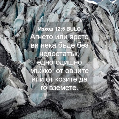 Picture 04 - Изход 12:5 BULG - Агнето или ярето ви нека - Bible Verse Picture