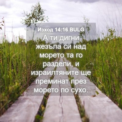 Picture 04 - Изход 14:16 BULG - А ти дигни жезъла си над - Bible Verse Picture