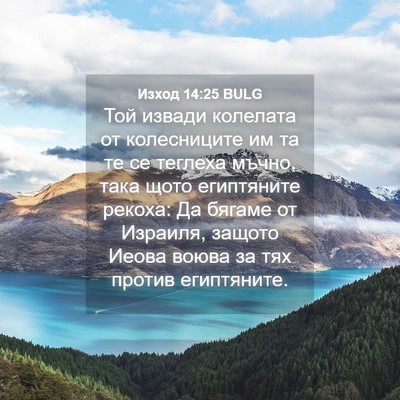 Picture 04 - Изход 14:25 BULG - Той извади колелата от - Bible Verse Picture