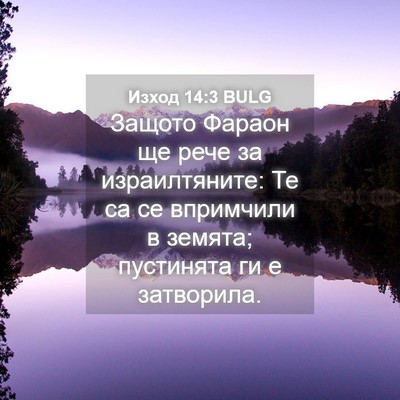Picture 04 - Изход 14:3 BULG - Защото Фараон ще рече за - Bible Verse Picture