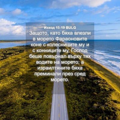 Picture 04 - Изход 15:19 BULG - Защото, като бяха влезли в - Bible Verse Picture