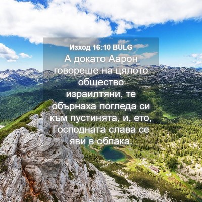 Picture 04 - Изход 16:10 BULG - А докато Аарон говореше на - Bible Verse Picture