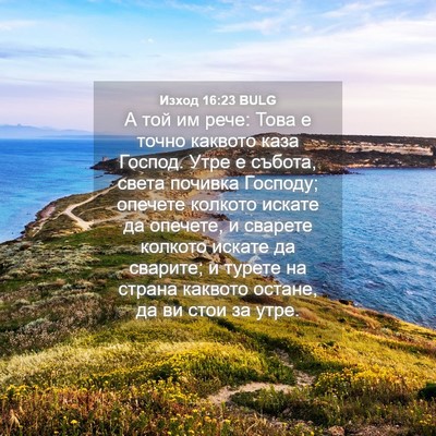 Picture 04 - Изход 16:23 BULG - А той им рече: Това е точно - Bible Verse Picture