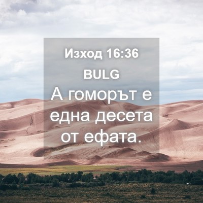 Picture 04 - Изход 16:36 BULG - А гоморът е една десета от - Bible Verse Picture