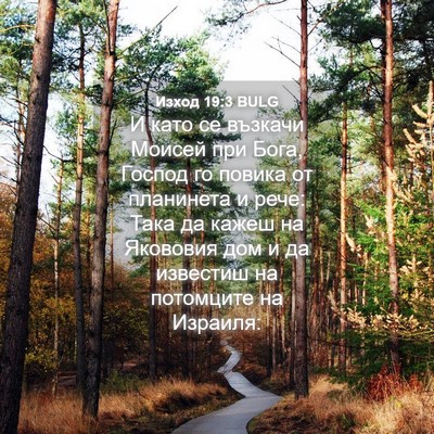 Picture 04 - Изход 19:3 BULG - И като се възкачи Моисей - Bible Verse Picture