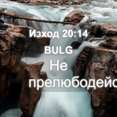Picture 04 - Изход 20:14 BULG - Не - Bible Verse Picture