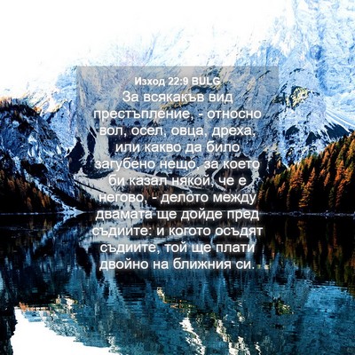 Picture 04 - Изход 22:9 BULG - За всякакъв вид - Bible Verse Picture