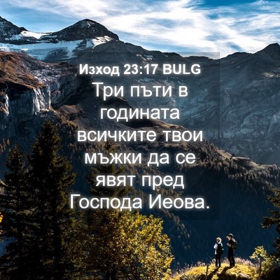 Picture 04 - Изход 23:17 BULG - Три пъти в годината - Bible Verse Picture