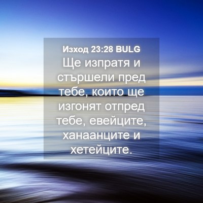 Picture 04 - Изход 23:28 BULG - Ще изпратя и стършели пред - Bible Verse Picture