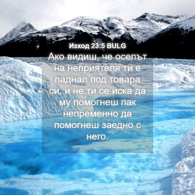 Picture 04 - Изход 23:5 BULG - Ако видиш, че оселът на - Bible Verse Picture