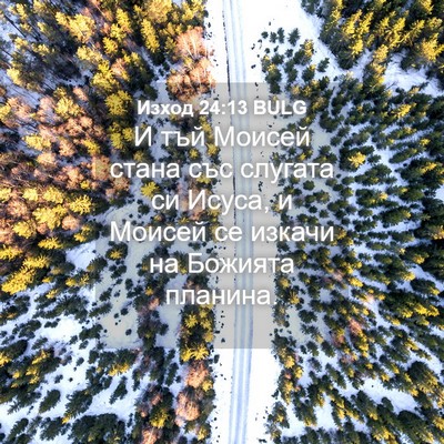 Picture 04 - Изход 24:13 BULG - И тъй Моисей стана със - Bible Verse Picture
