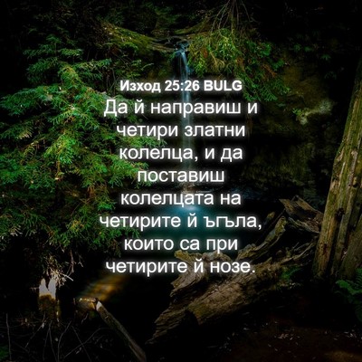 Picture 04 - Изход 25:26 BULG - Да й направиш и четири - Bible Verse Picture