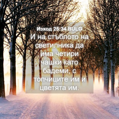 Picture 04 - Изход 25:34 BULG - И на стъблото на - Bible Verse Picture